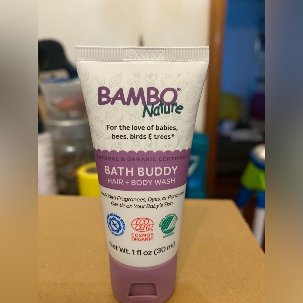 Bambo Nature Bath Buddy Shampoo and Body Wash Unscented 1oz. 150246 20Ct